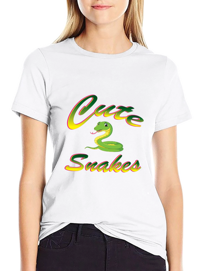 Camiseta Negra Cute Snakes para Hombre