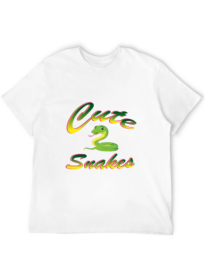 Camiseta Negra Cute Snakes para Hombre