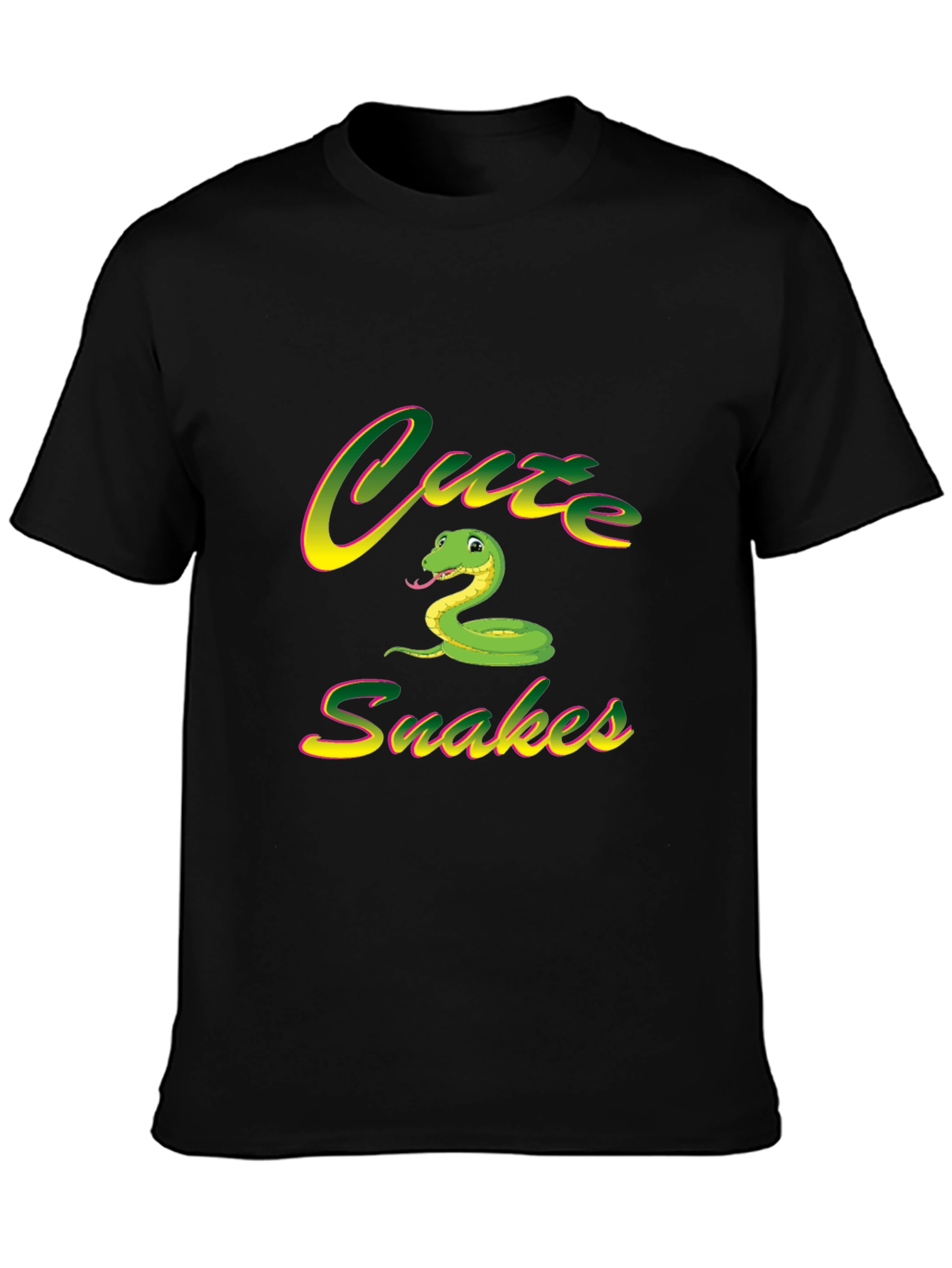 Camiseta Negra Cute Snakes para Hombre