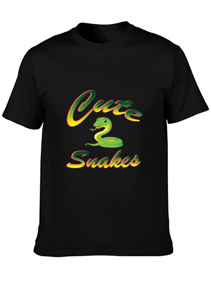 Camiseta Negra Cute Snakes para Hombre