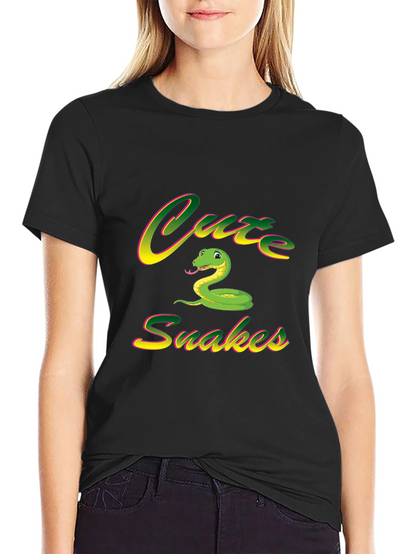 Camiseta Negra Cute Snakes para Hombre
