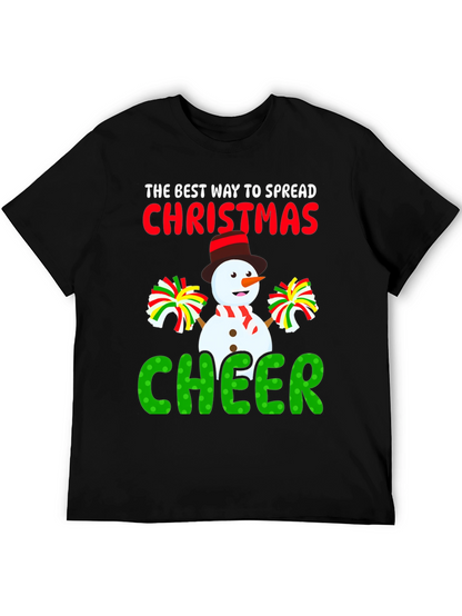 Camiseta Navideña con Muñeco de Nieve Cheerleader