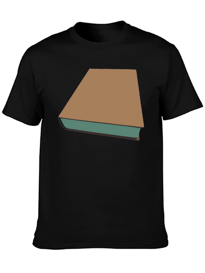 Camiseta Negra con Diseño de Libro Clásico