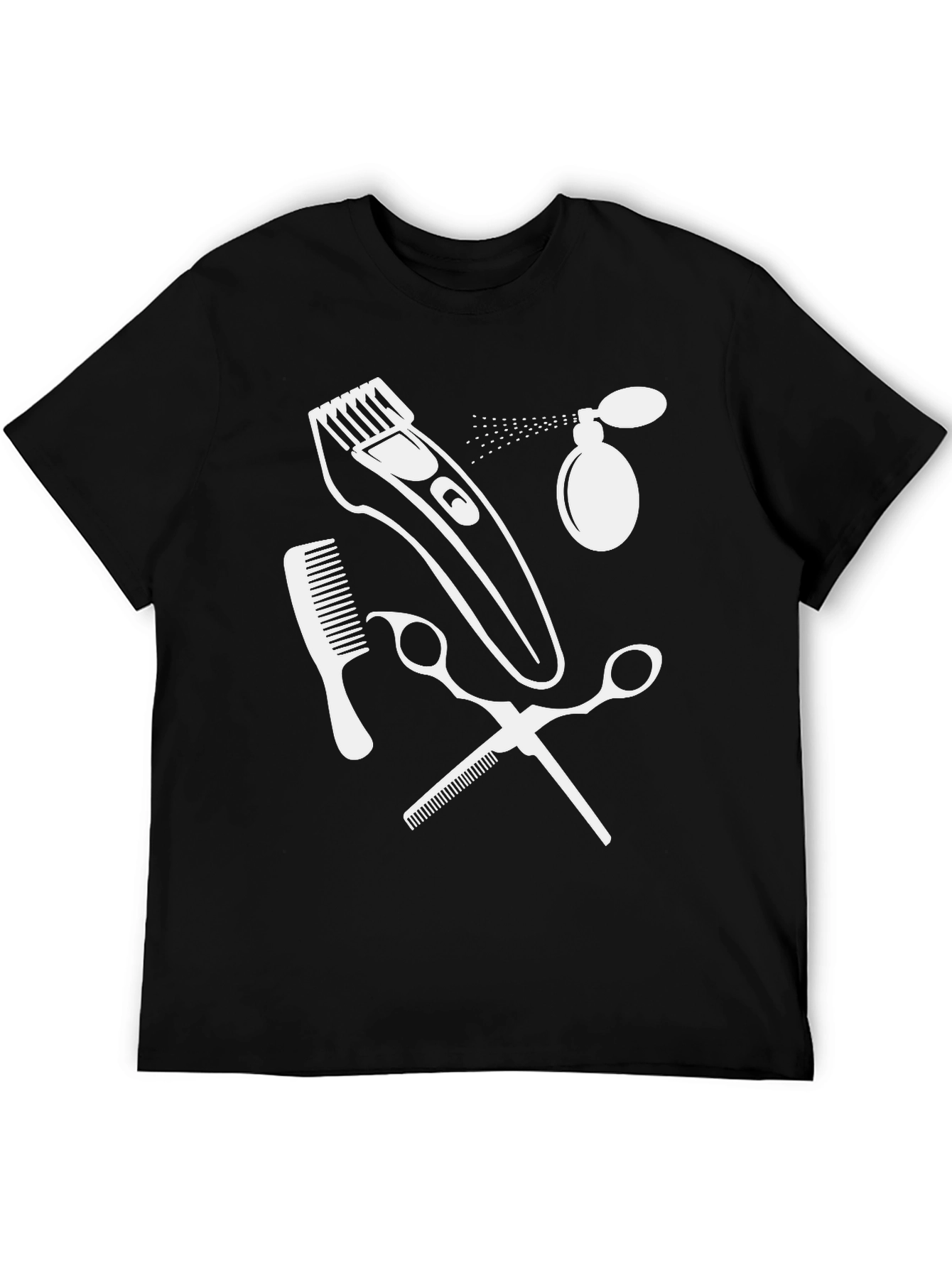 Camiseta Negra Estampado Barbero