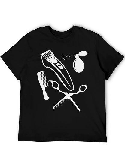 Camiseta Negra Estampado Barbero