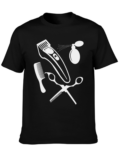 Camiseta Negra Estampado Barbero