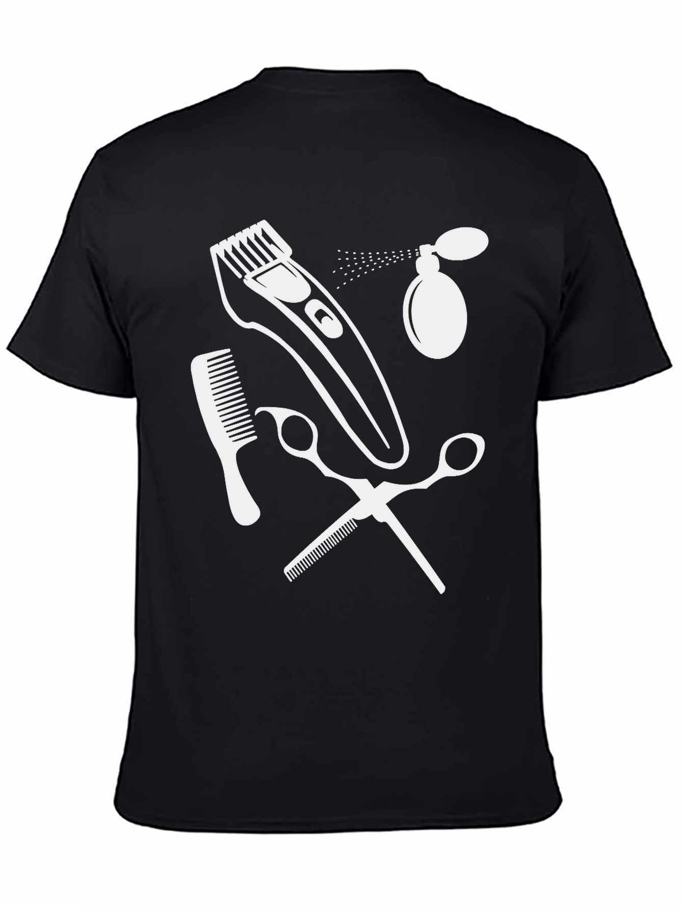 Camiseta Negra Estampado Barbero