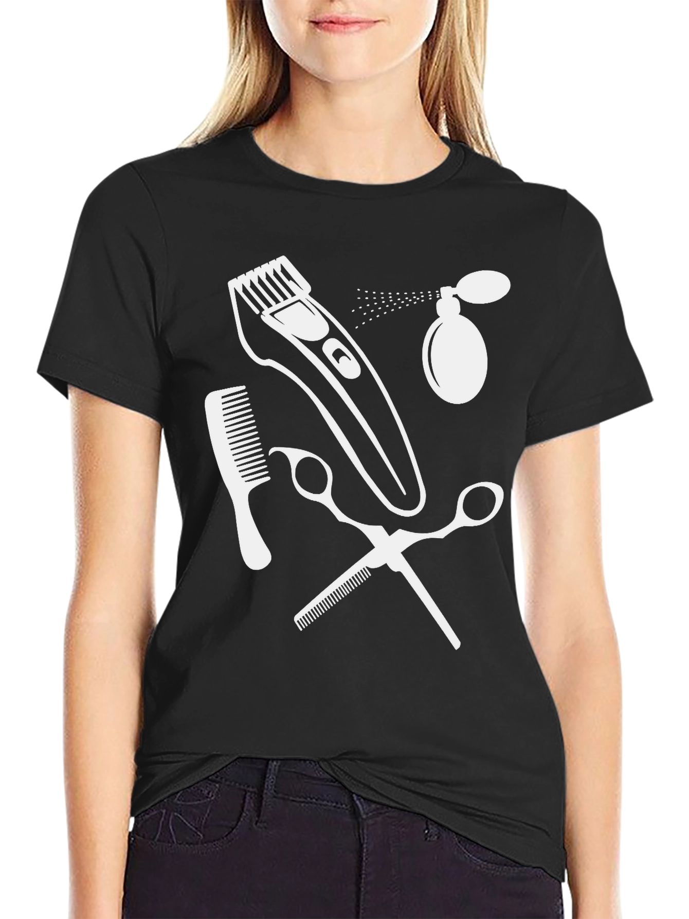 Camiseta Negra Estampado Barbero