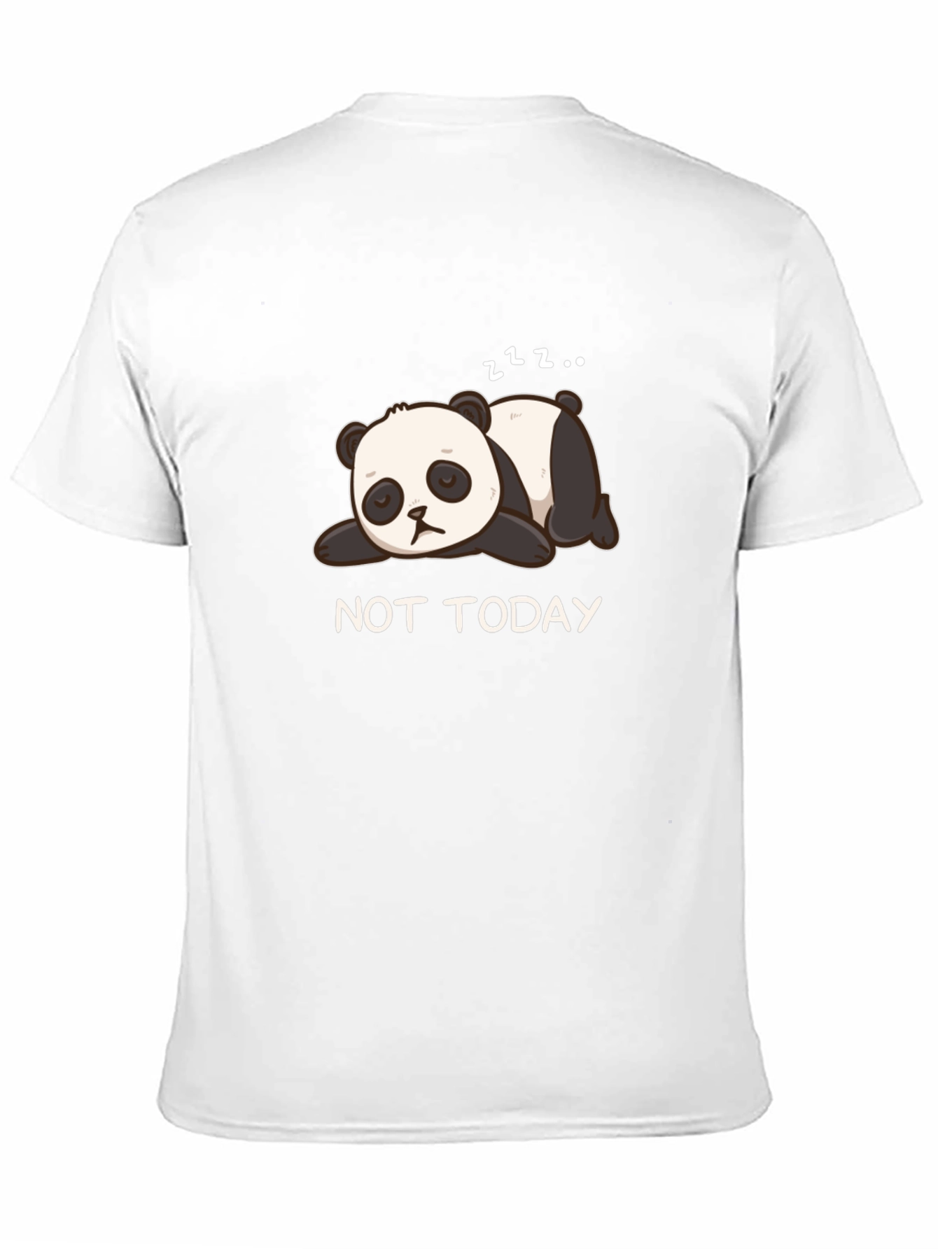 Camiseta Negra Panda Dormilón - No Hoy