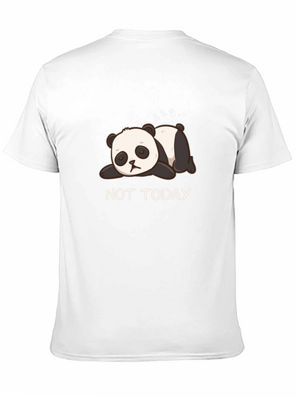 Camiseta Negra Panda Dormilón - No Hoy