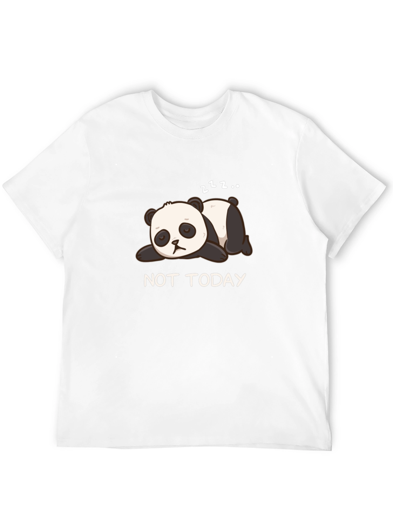 Camiseta Negra Panda Dormilón - No Hoy