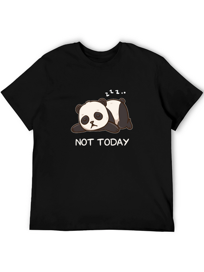 Camiseta Negra Panda Dormilón - No Hoy