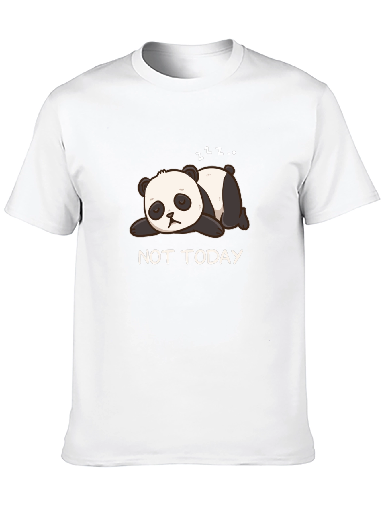 Camiseta Negra Panda Dormilón - No Hoy