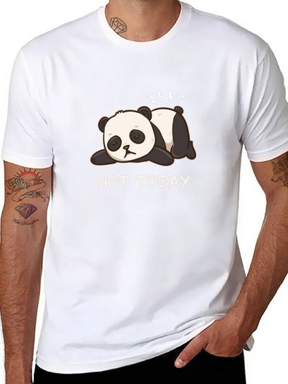Camiseta Negra Panda Dormilón - No Hoy