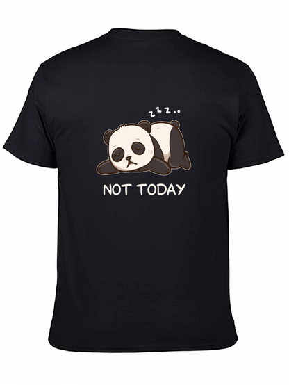 Camiseta Negra Panda Dormilón - No Hoy