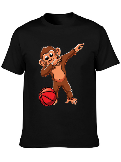 Camiseta Negra con Mono Dabbing Baloncesto