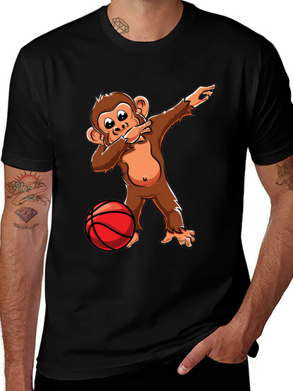 Camiseta Negra con Mono Dabbing Baloncesto