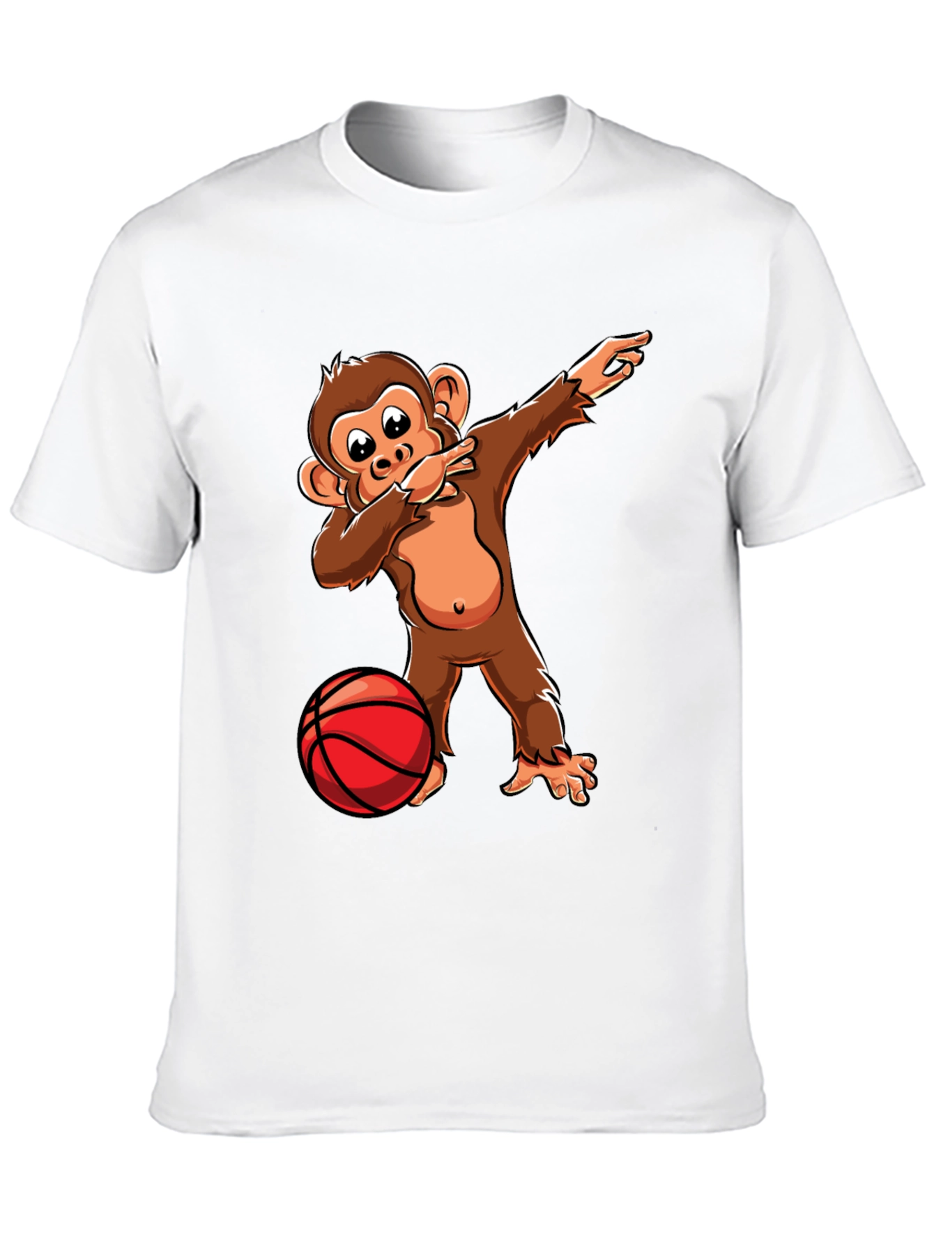 Camiseta Negra con Mono Dabbing Baloncesto
