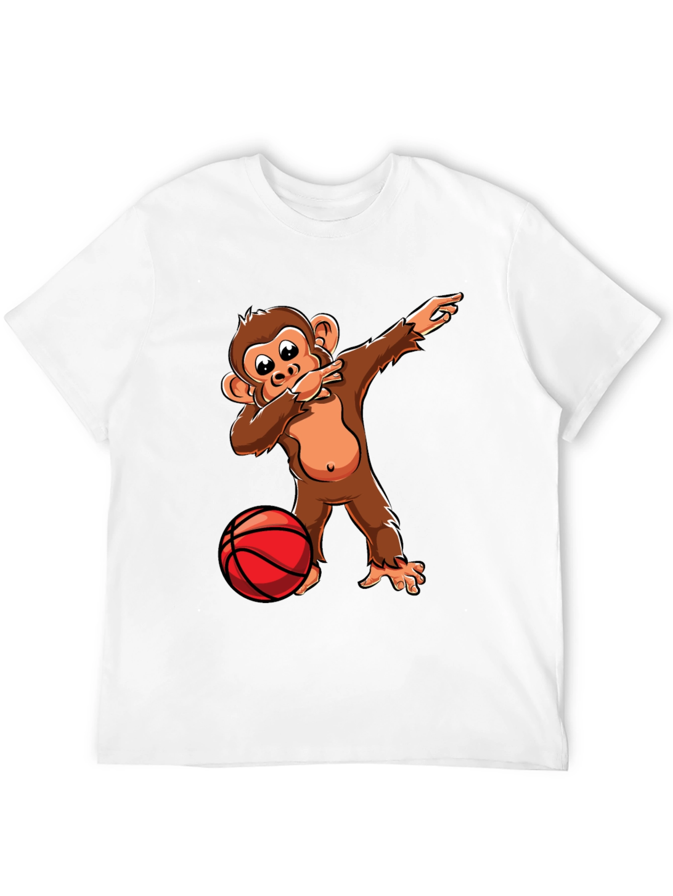 Camiseta Negra con Mono Dabbing Baloncesto