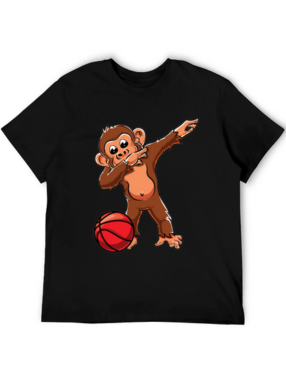Camiseta Negra con Mono Dabbing Baloncesto