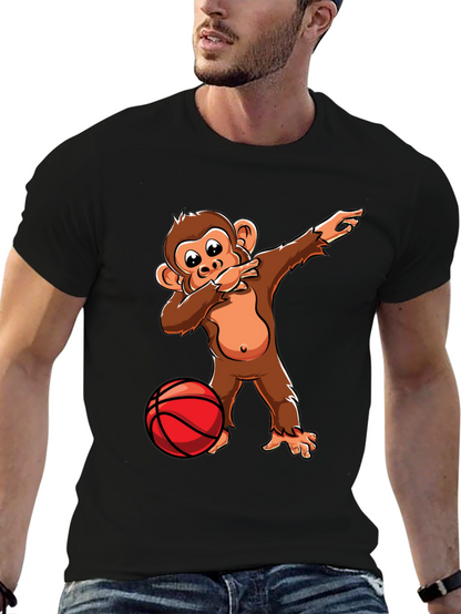 Camiseta Negra con Mono Dabbing Baloncesto