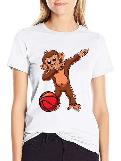 Camiseta Negra con Mono Dabbing Baloncesto