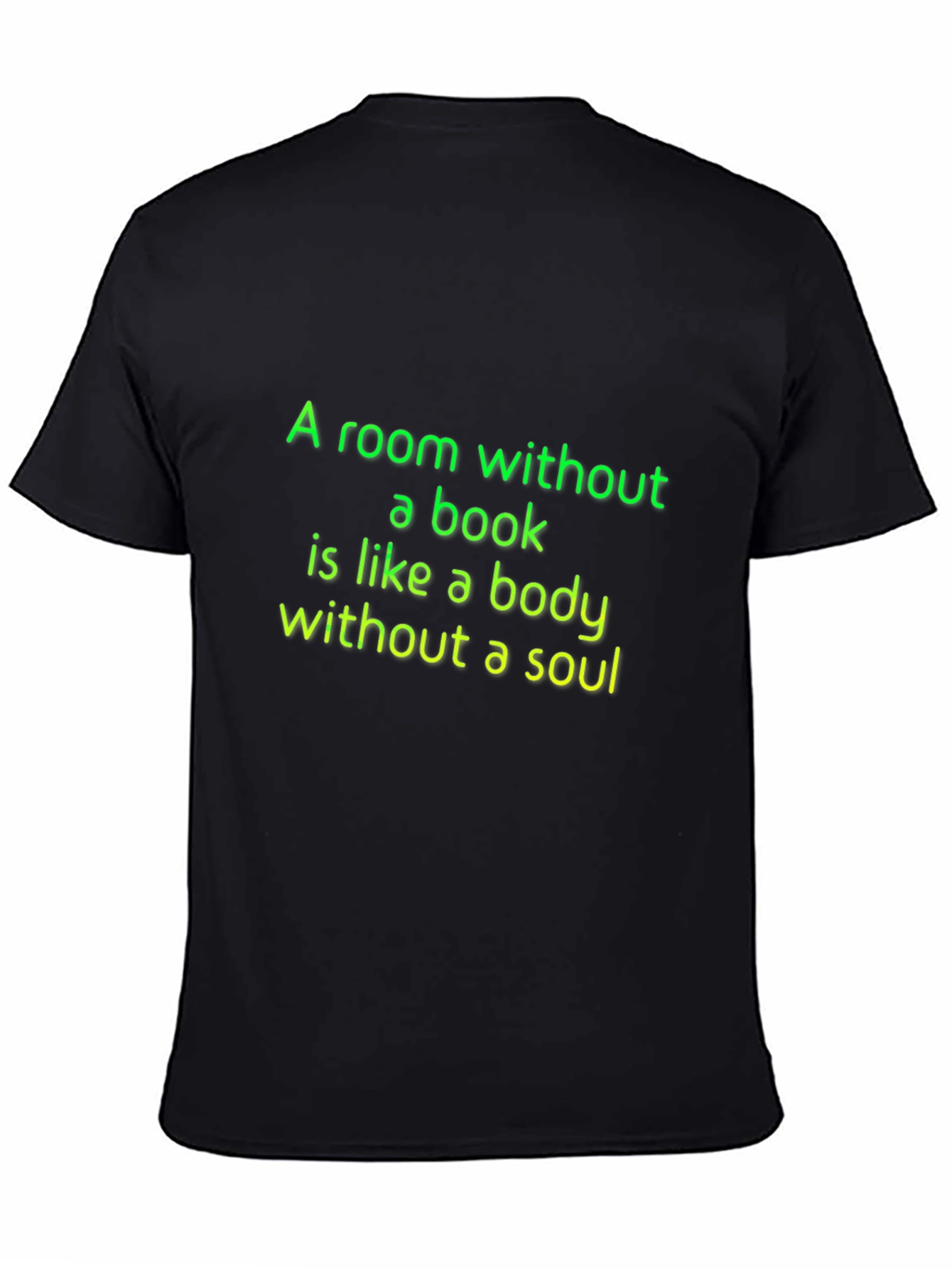 Camiseta Negra con Frase Literaria