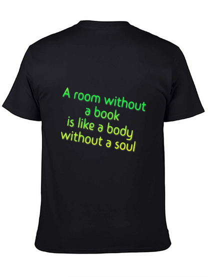 Camiseta Negra con Frase Literaria