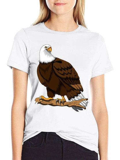 Camiseta Negra con Águila Calva Americana