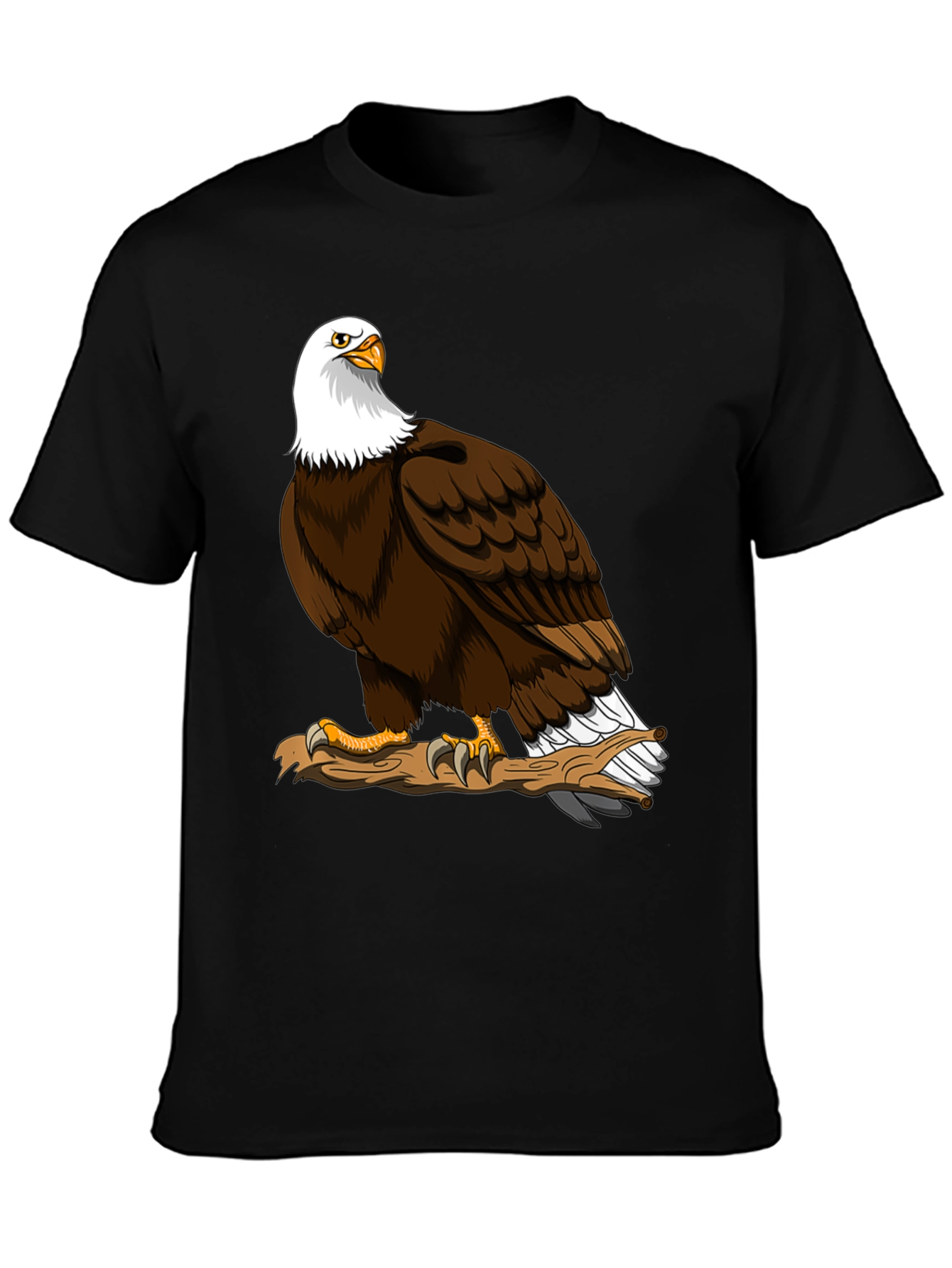 Camiseta Negra con Águila Calva Americana