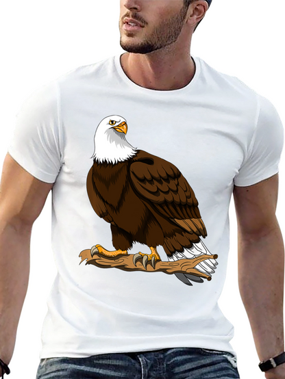 Camiseta Negra con Águila Calva Americana