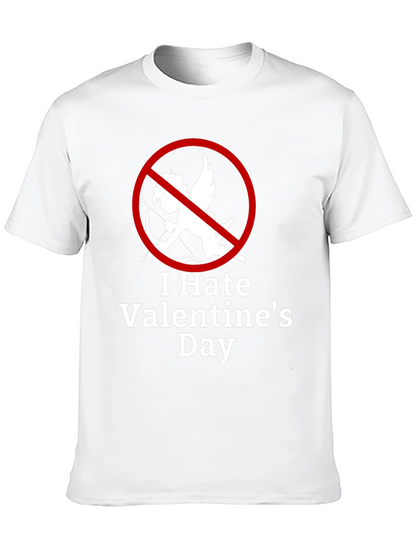 Camiseta Negra Odio San Valentín Diseño Cupido Prohibido