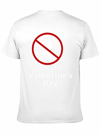 Camiseta Negra Odio San Valentín Diseño Cupido Prohibido