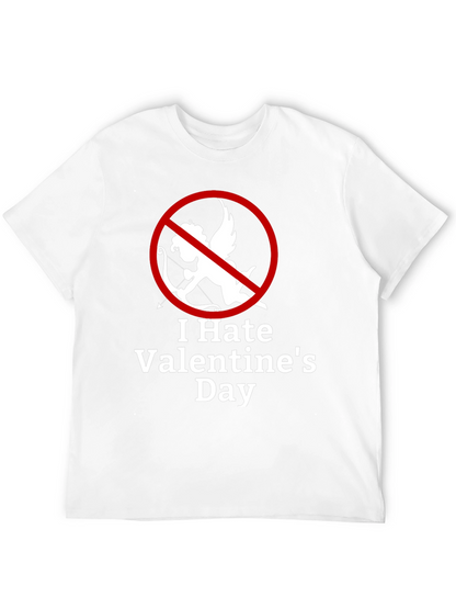 Camiseta Negra Odio San Valentín Diseño Cupido Prohibido