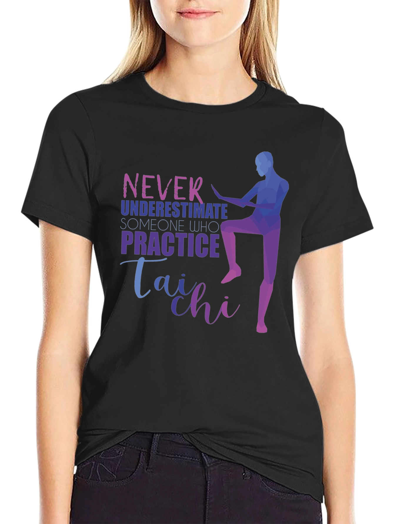 Camiseta Negra con Diseño de Tai Chi