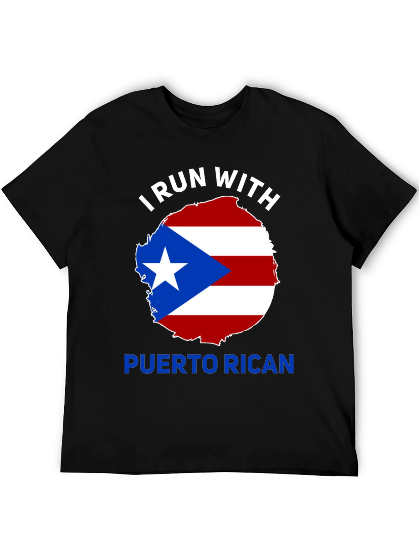 Camiseta Negra: ¡Corro Con Puerto Rico!