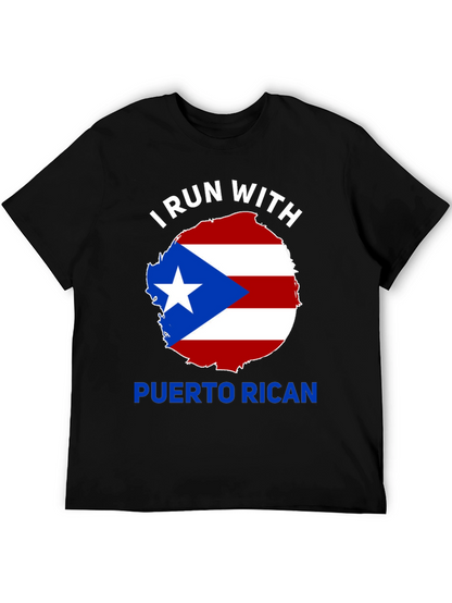 Camiseta Negra: ¡Corro Con Puerto Rico!