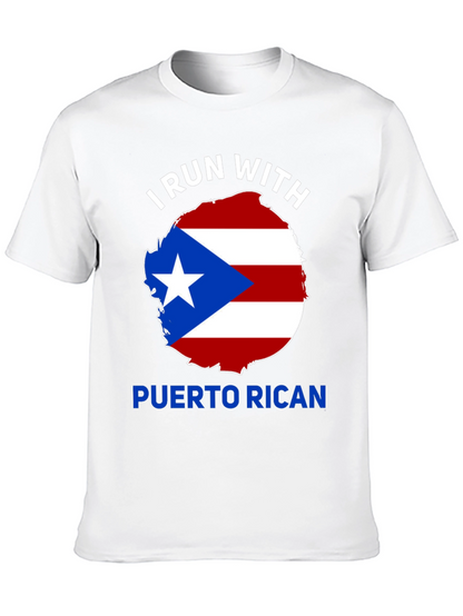Camiseta Negra: ¡Corro Con Puerto Rico!