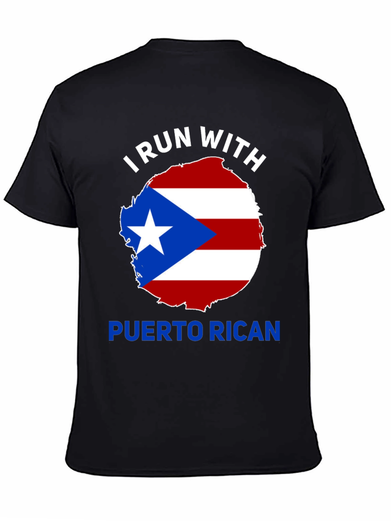Camiseta Negra: ¡Corro Con Puerto Rico!