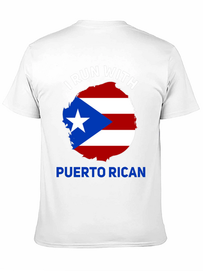 Camiseta Negra: ¡Corro Con Puerto Rico!