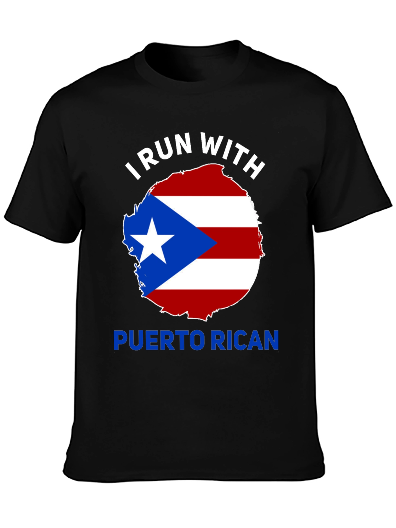Camiseta Negra: ¡Corro Con Puerto Rico!