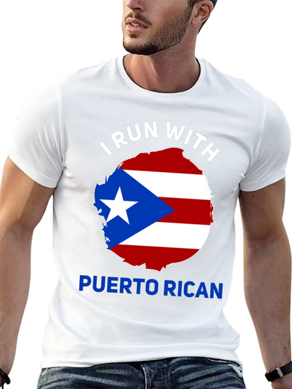 Camiseta Negra: ¡Corro Con Puerto Rico!