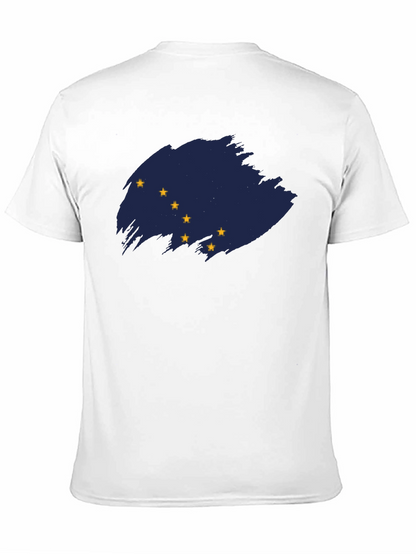 Camiseta Negra con Bandera de Alaska