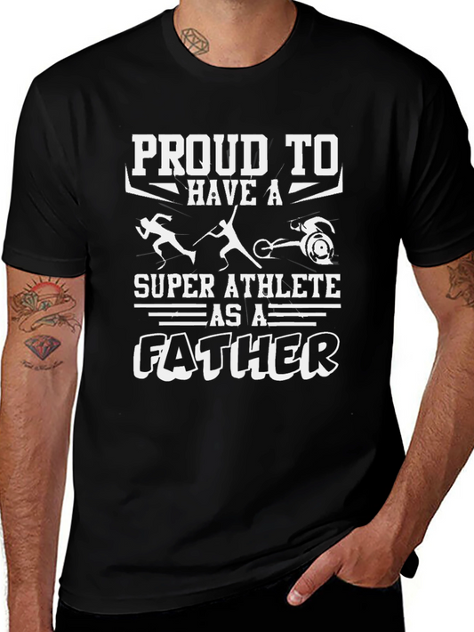 Camiseta Negra: Padre Super Atleta