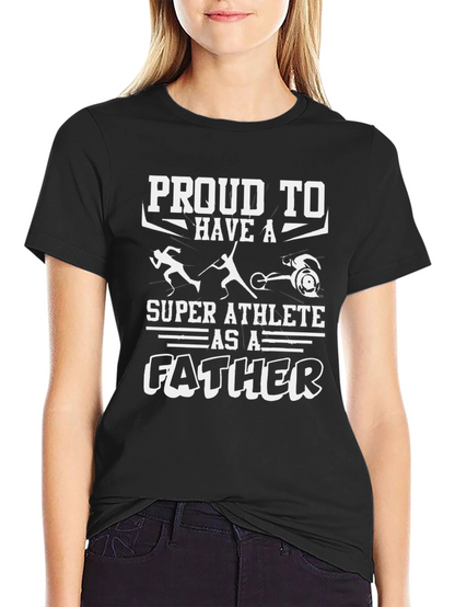 Camiseta Negra: Padre Super Atleta