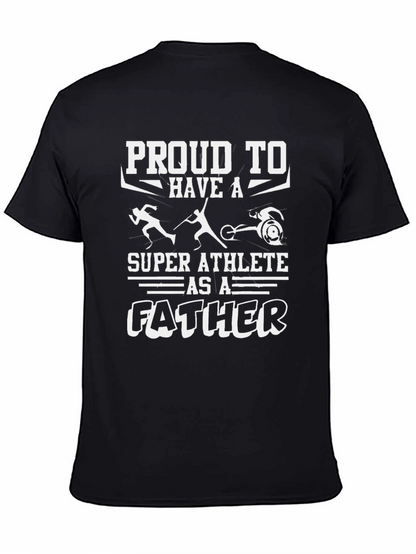Camiseta Negra: Padre Super Atleta