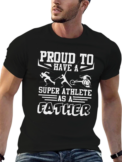 Camiseta Negra: Padre Super Atleta