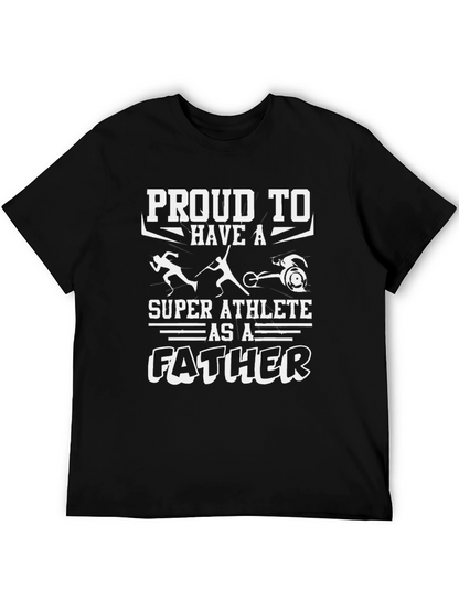 Camiseta Negra: Padre Super Atleta
