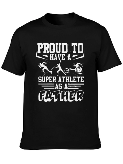 Camiseta Negra: Padre Super Atleta