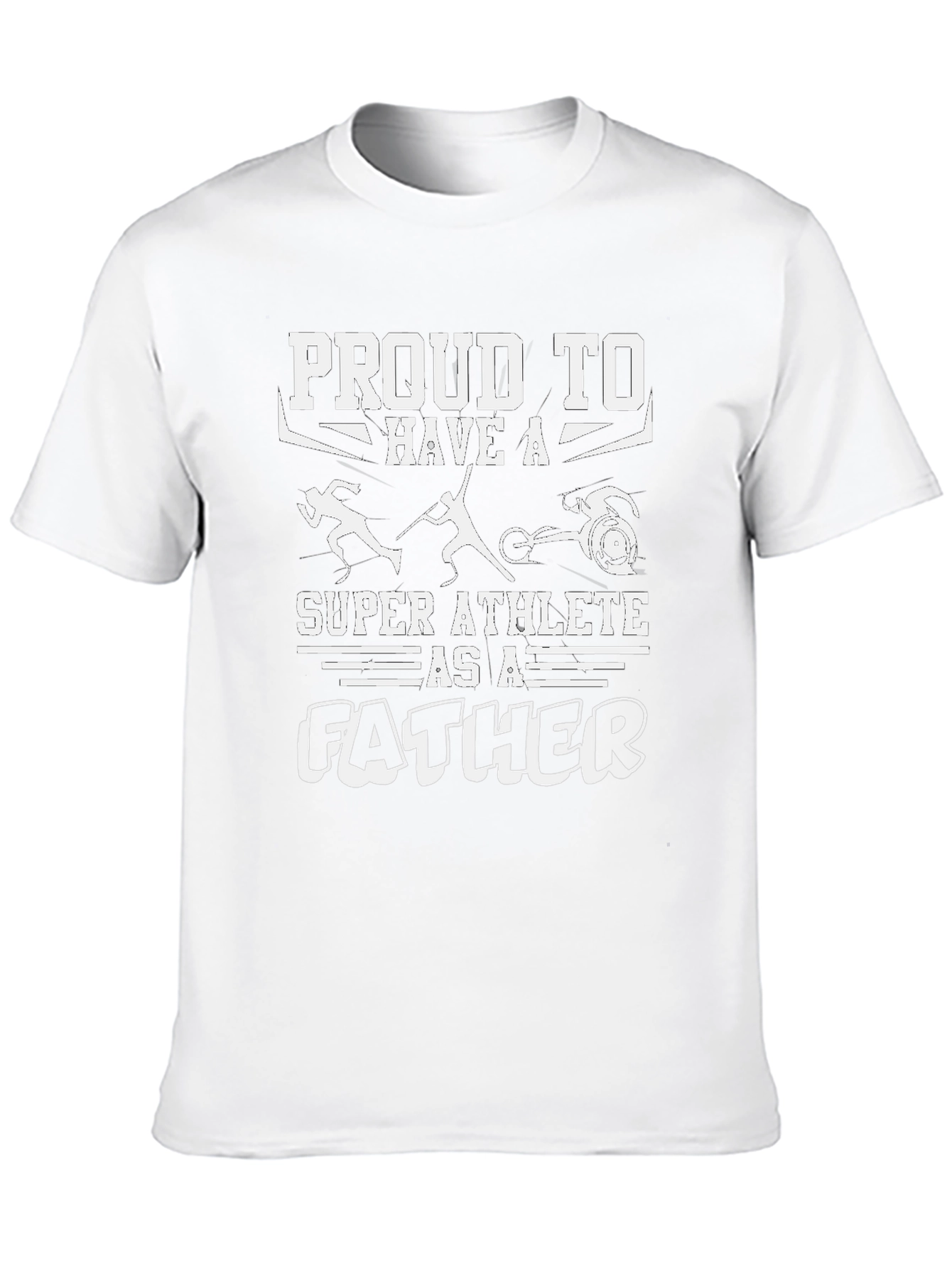 Camiseta Negra: Padre Super Atleta